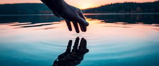 reflection showing in a lake